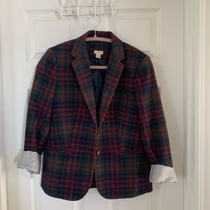 J crew Christmas plaid blazer